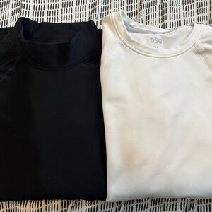 2 DSG Cold Gear White and Black Long Sleeve Shirts